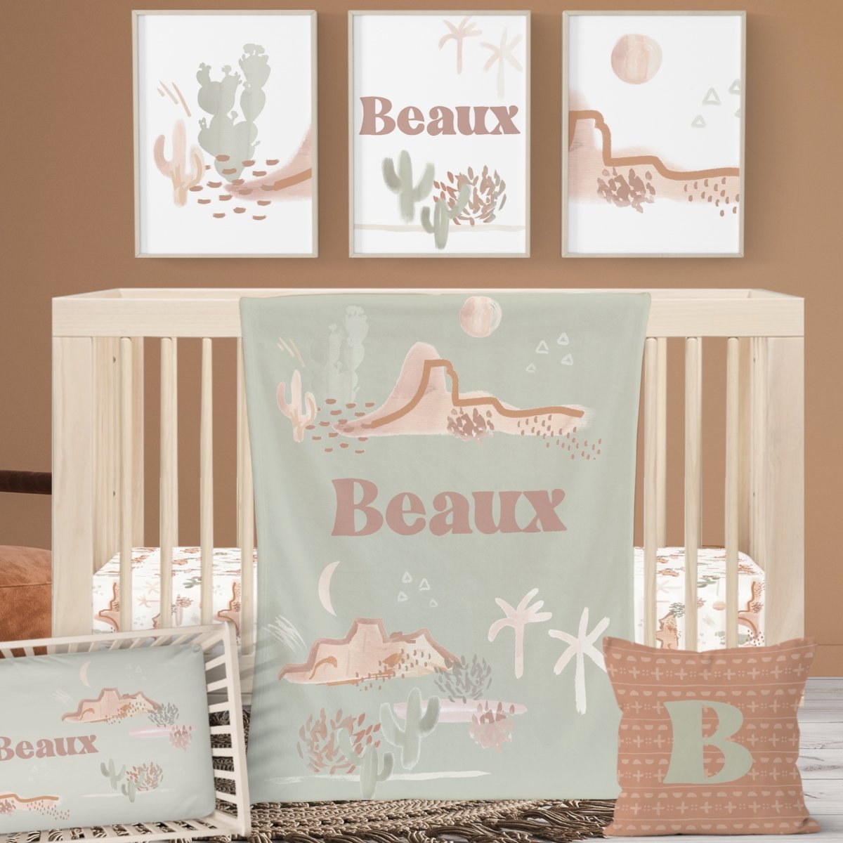 Boho Desert Sage Nursery Starter Set - Boho Desert, gender_boy, text