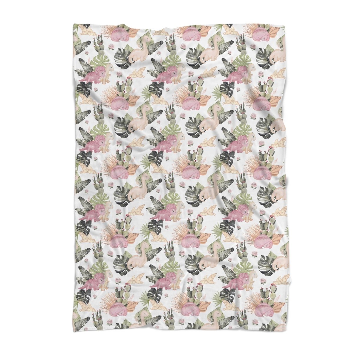 Boho Dino Minky Blanket - boho dino, gender_girl, Personalized_No