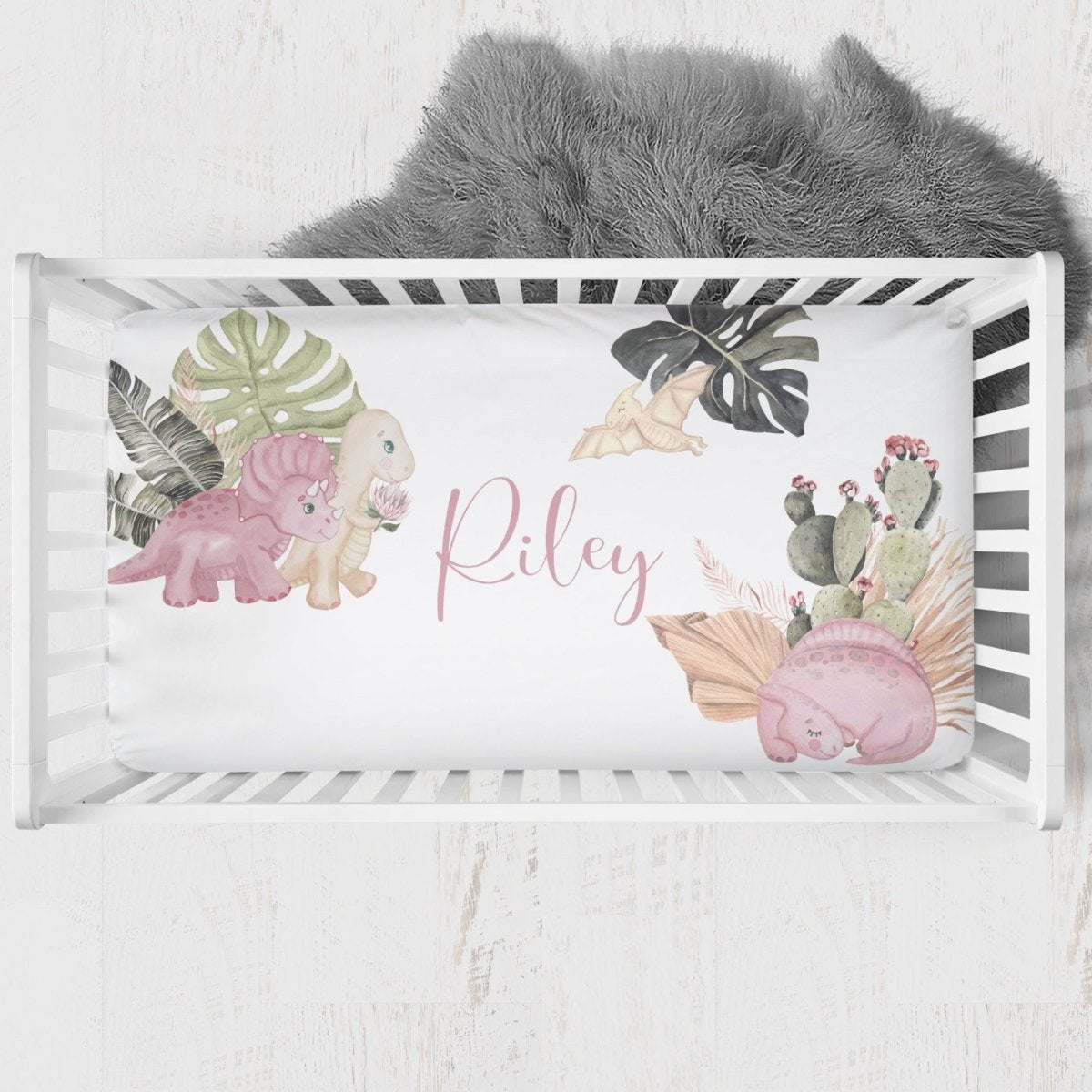 Boho Dino Nursery Starter Set - boho dino, gender_girl, text