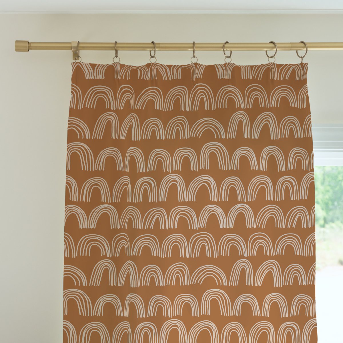Boho Jungle Rainbow Curtain Panel - Boho Jungle, gender_boy, gender_neutral