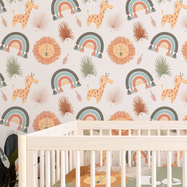 Boho Jungle Peel & Stick Wallpaper - Boho Jungle, gender_boy, gender_neutral