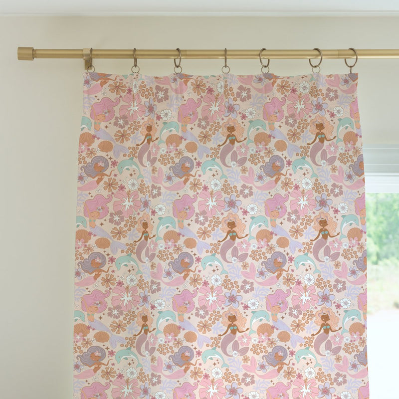 Boho Mermaids Curtain Panel - Boho Mermaids, gender_girl, Theme_Boho