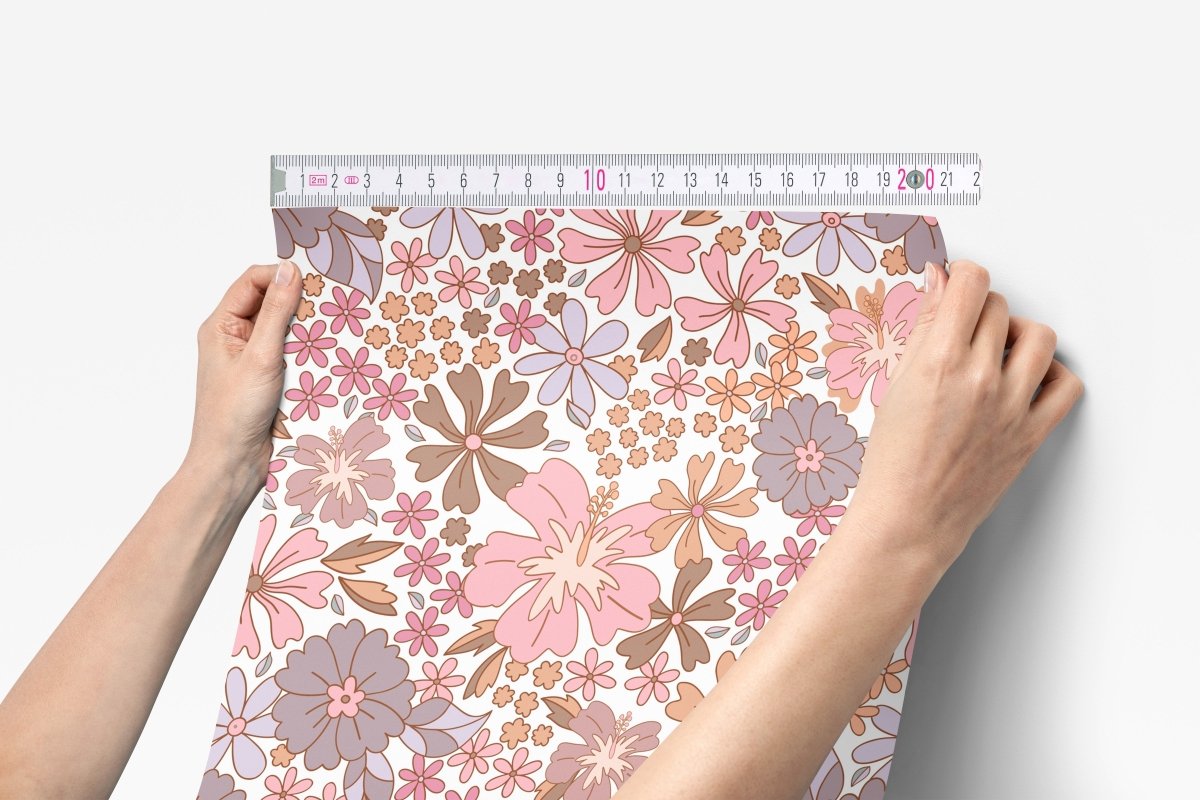Boho Mermaids Floral Peel & Stick Wallpaper - Boho Mermaids, gender_girl, Theme_Boho