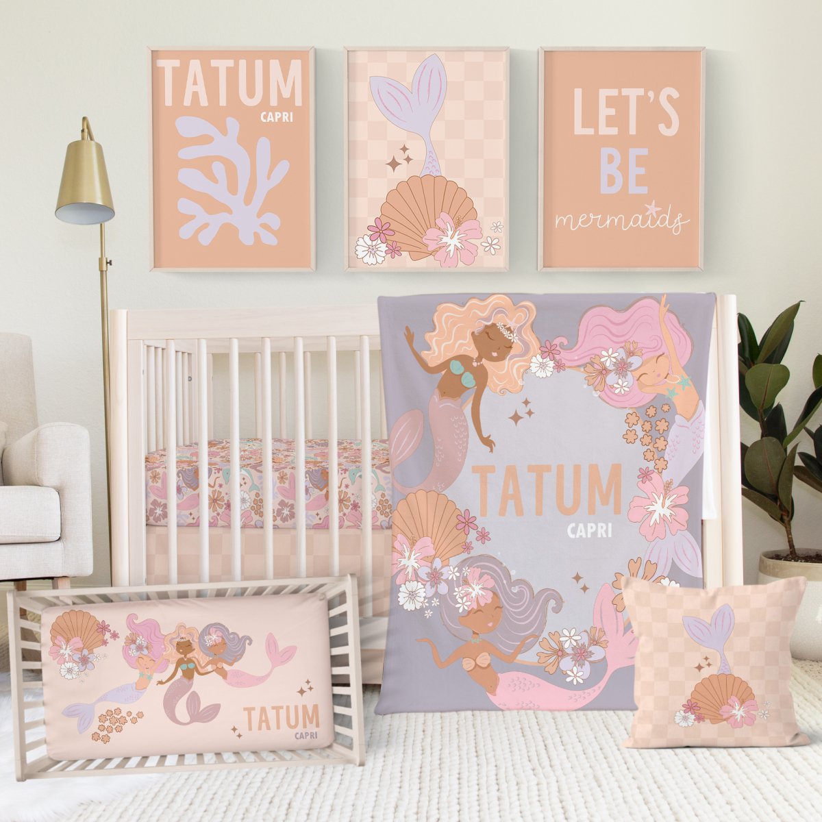 Boho Mermaids Nursery Starter Set - Boho Mermaids, gender_girl, text