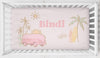Boho Surfer Girl Ruffled Crib Bedding - Boho Surfer Girl, gender_girl, text