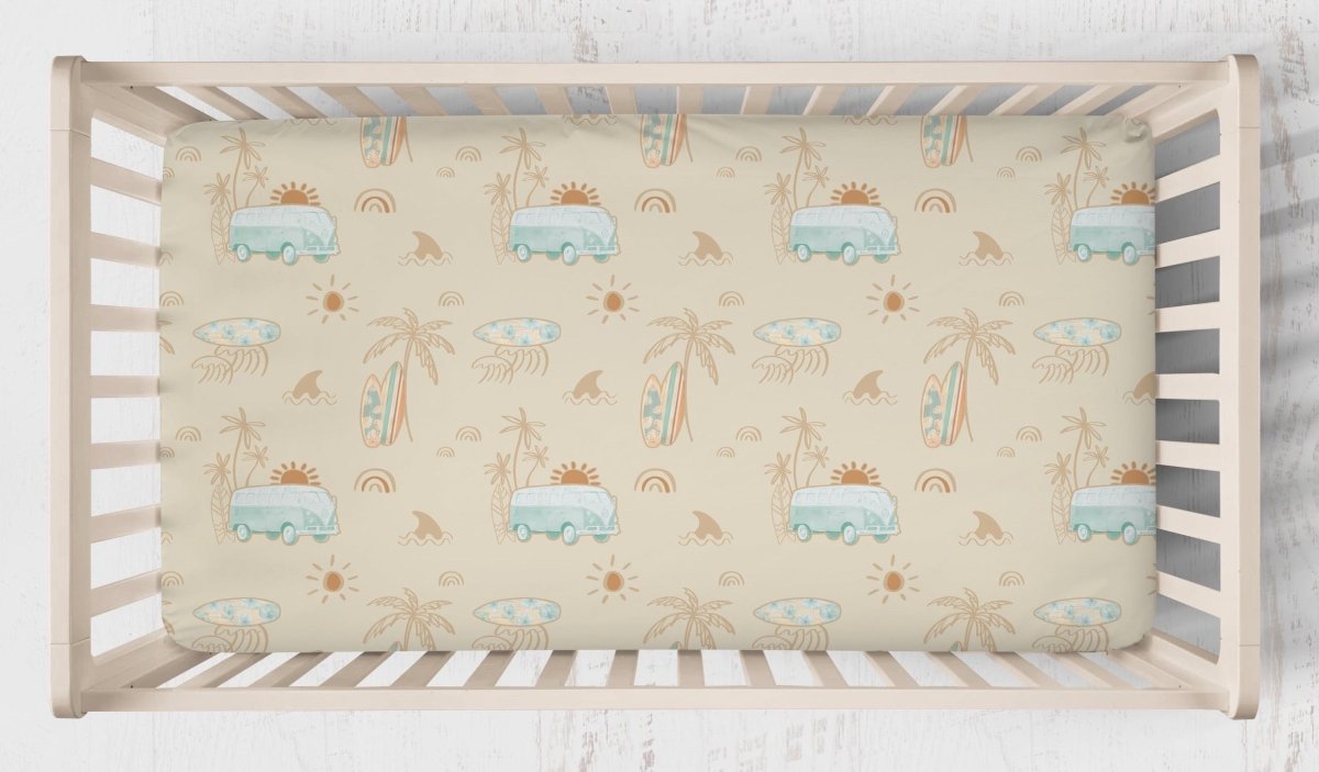 Boho Surfer Nursery Starter Crib Bedding Set