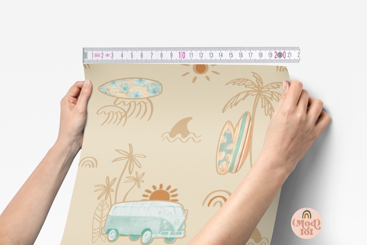 Boho Surfer Peel & Stick Wallpaper - Boho Surfer, gender_boy, gender_neutral