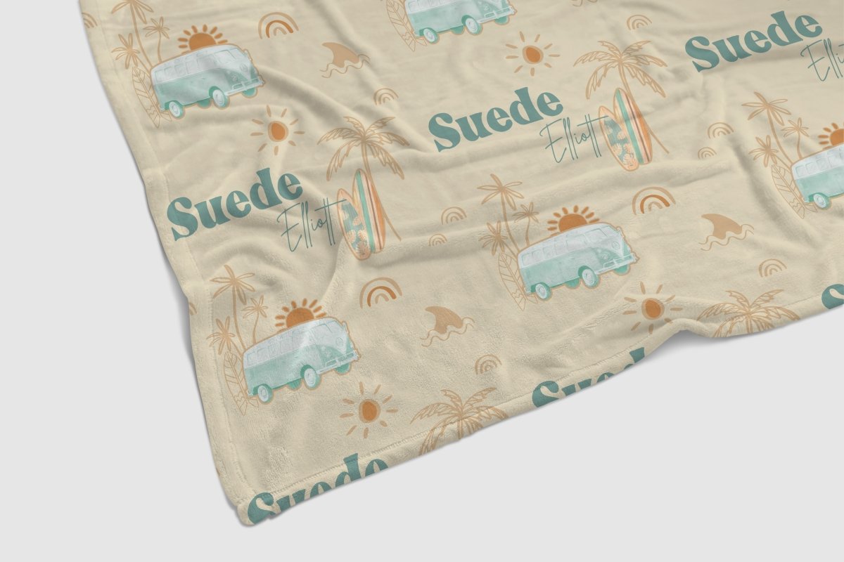 Boho Surfer Personalized Baby Blanket - Boho Surfer, gender_boy, gender_neutral