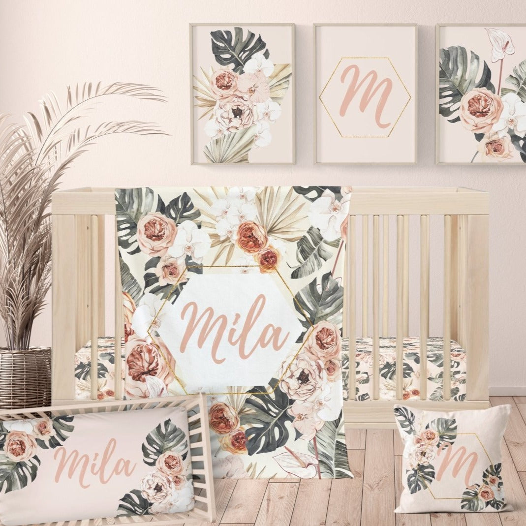 Boho Tropics Nursery Starter Set - Boho Tropics, gender_girl, text