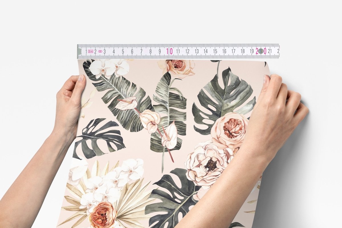Boho Tropics Peel & Stick Wallpaper - Boho Tropics, gender_girl, Theme_Boho