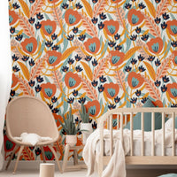 Boho Wildflower Peel & Stick Wallpaper - gender_girl, Theme_Boho, Theme_Floral