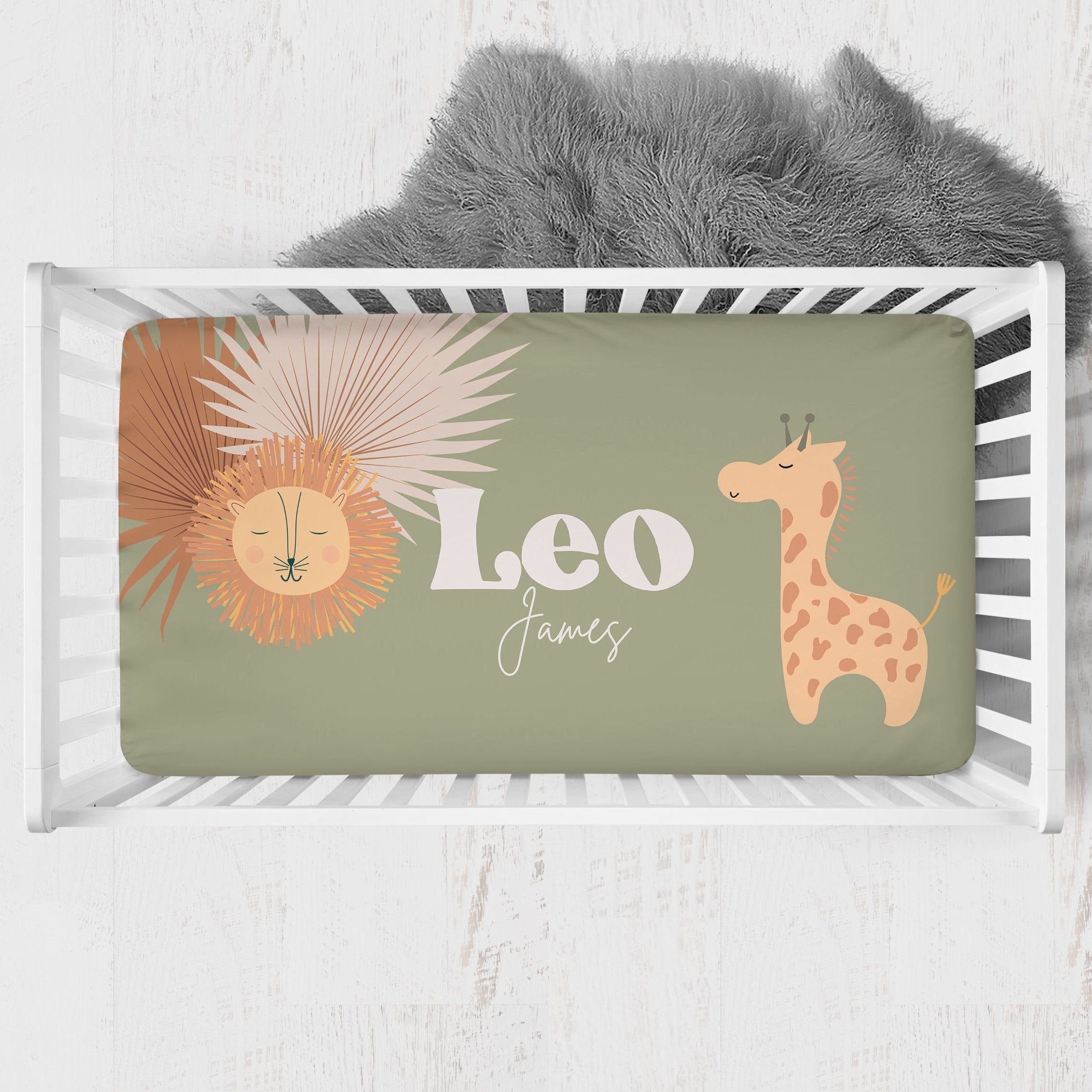 Boho Jungle Nursery Starter Crib Bedding Set