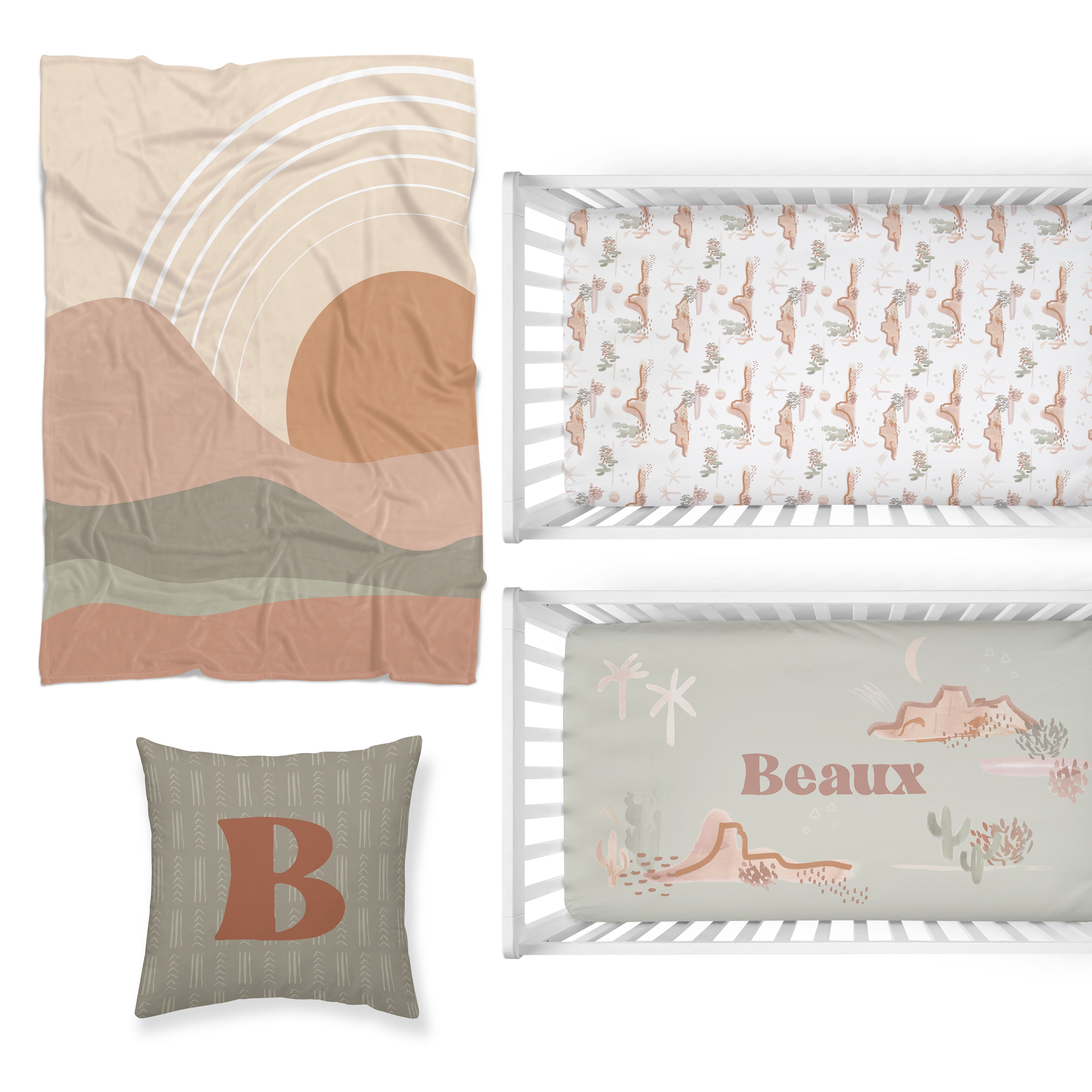 Boho Desert Nursery Starter Crib Bedding Set