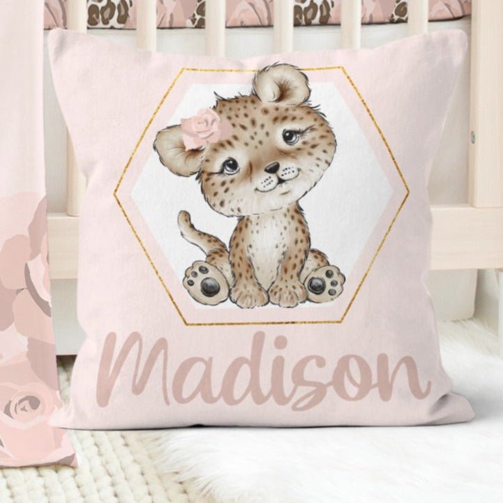 Cheetah Floral Nursery Starter Set - Cheetah Floral, gender_girl, text