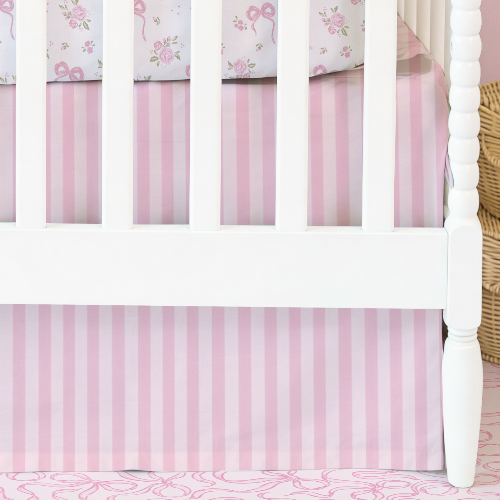 Crib Skirt | Parlor Stripe