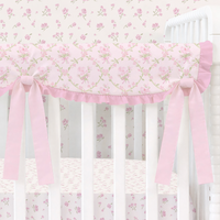 Crib Bedding Set | Scalloped Blushing Trellis