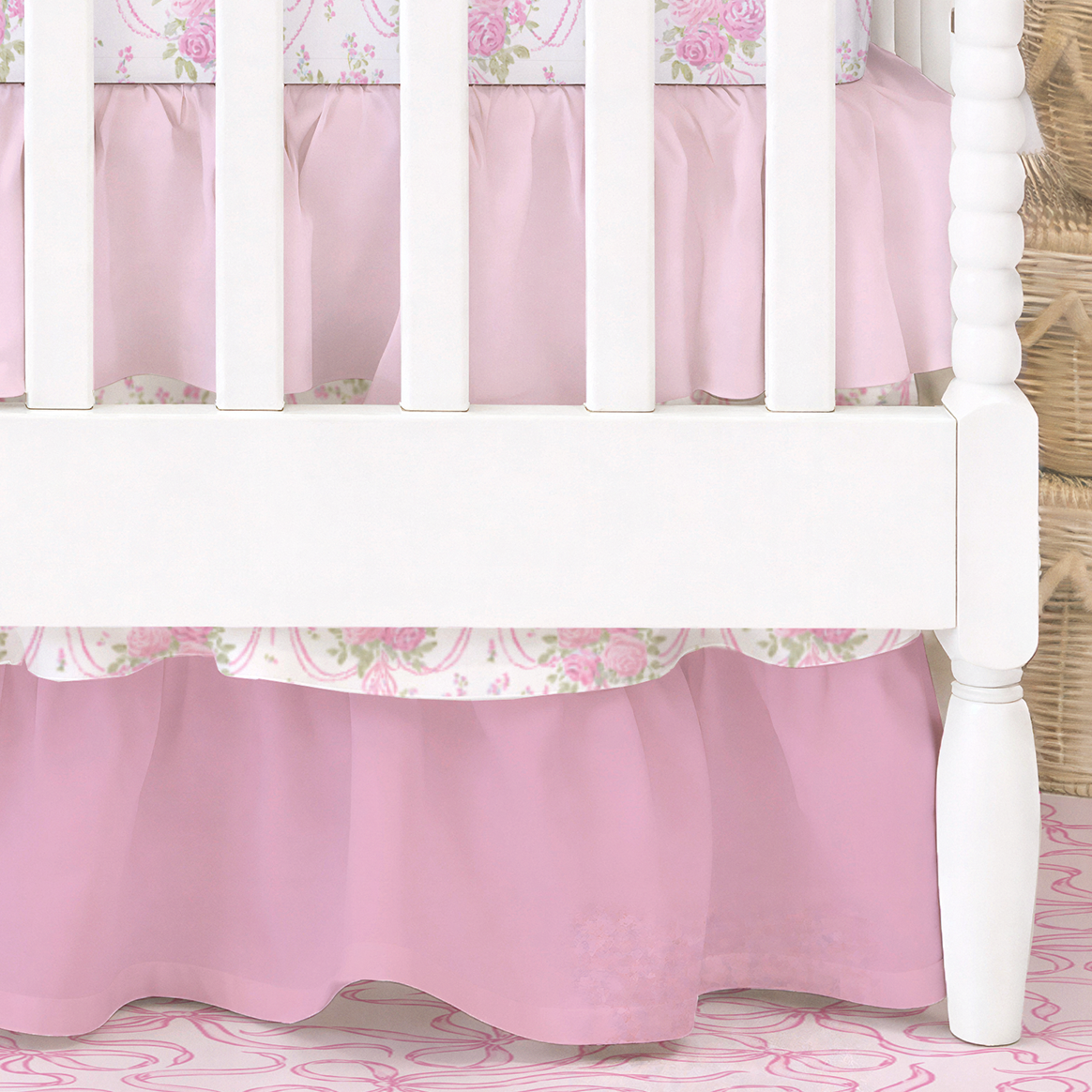 Crib Bedding Set | Scalloped Pretty in Pink