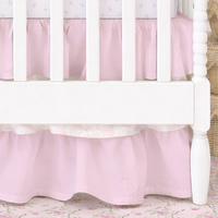 Ruffled Crib Skirt | Fancy Pink Toile
