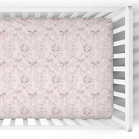 Crib Sheet | Coquette Bow Floral