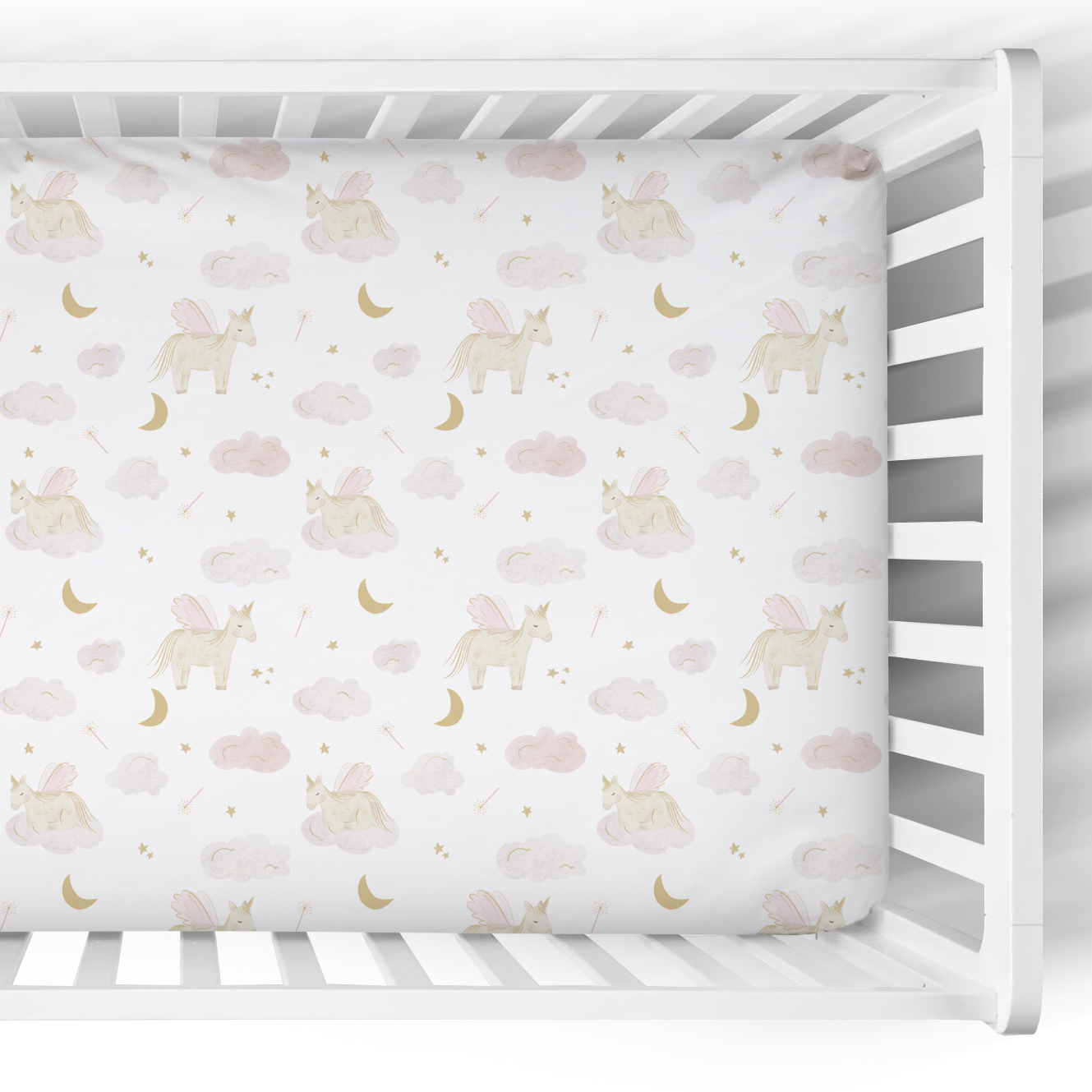 Crib Sheet | Moonlit Unicorns
