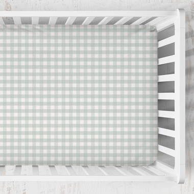 Crib Sheet | Gingham in Mist Sage