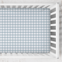 Crib Sheet | Gingham in Soft Chambray