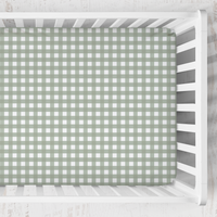 Crib Sheet | Gingham in Victorian Olive
