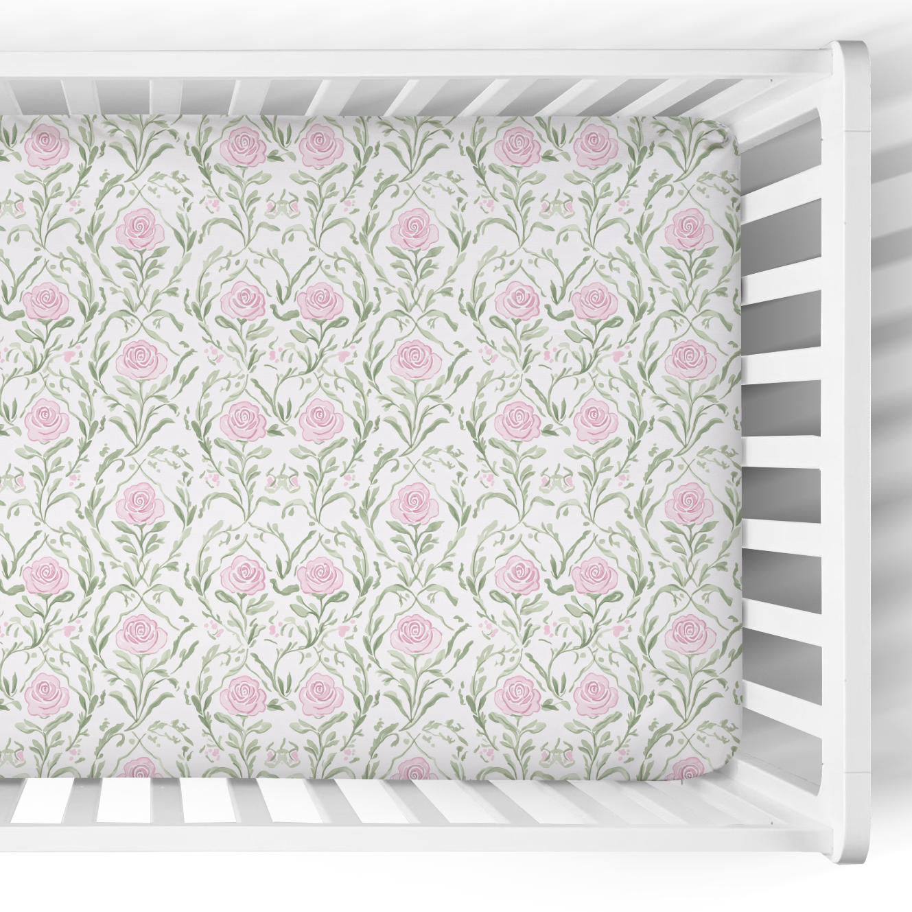 Crib Sheet | Rosette Trellis