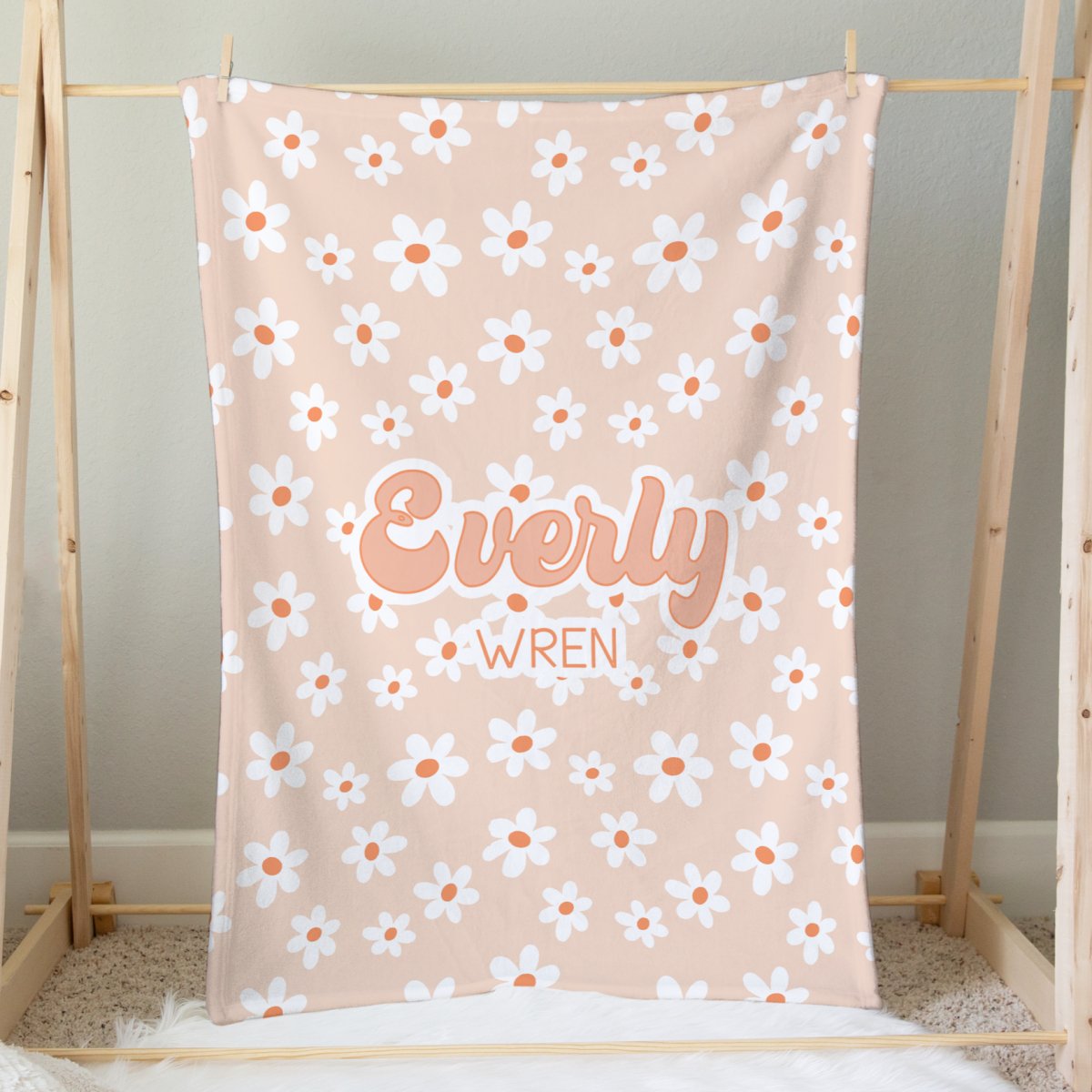 Daisy Floral on White Ruffled Crib Bedding - Daisy, gender_girl, text