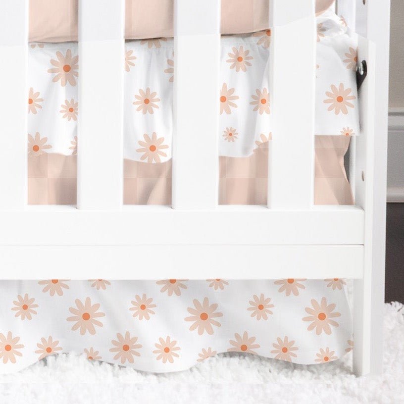 Daisy Ruffled Crib Skirt - Daisy, gender_girl, Theme_Floral
