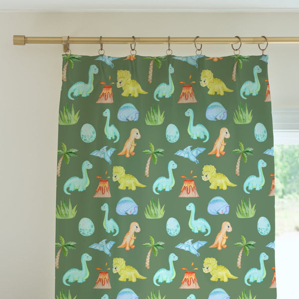Dino Boy Curtain Panel - Dino Boy, gender_boy, Theme_Dinosaur