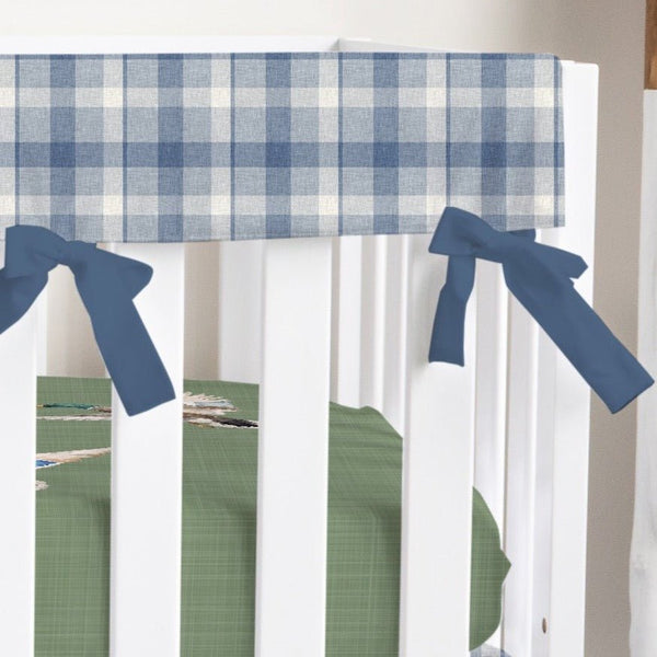 Duck Hunting Blue Plaid Crib Rail Guards - Duck Hunting, gender_boy, Theme_Woodland