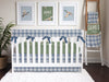 Duck Hunting Blue Plaid Personalized Crib Bedding - Duck Hunting, gender_boy, text