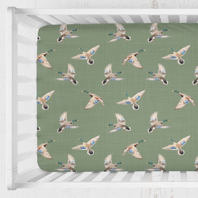 Duck Hunting Crib Sheet - Duck Hunting, gender_boy, Theme_Woodland