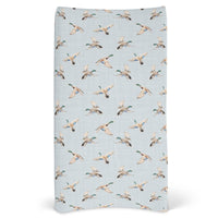 Duck Hunting Duck on Blue Changing Pad Cover - Duck Hunting, gender_boy, Theme_Woodland