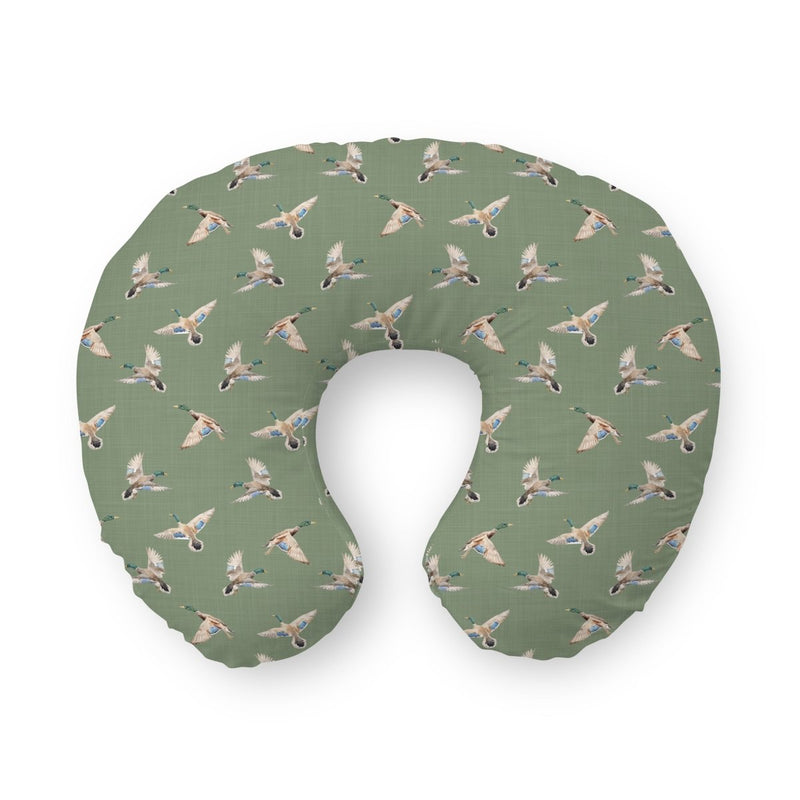 Duck Hunting Duck on Green Nursing Pillow Cover - Duck Hunting, gender_boy, Theme_Woodland