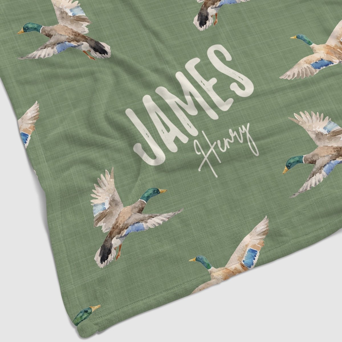 Duck Hunting Personalized Baby Blanket - Duck Hunting, gender_boy, Personalized_Yes