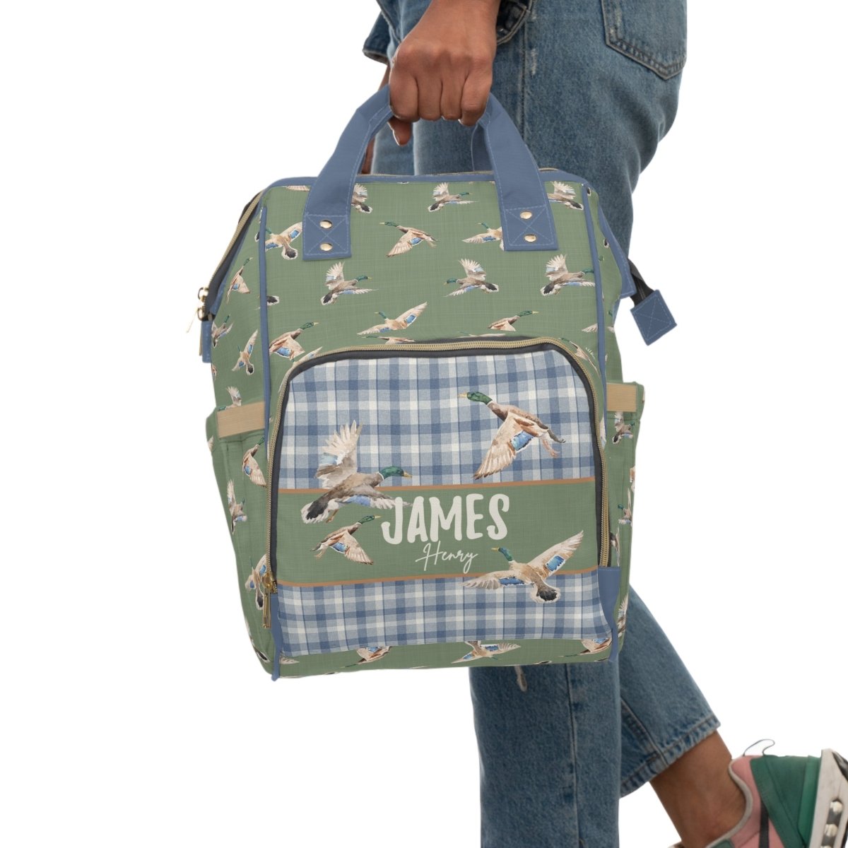 Duck Hunting Personalized Backpack Diaper Bag - Duck Hunting, gender_boy, text