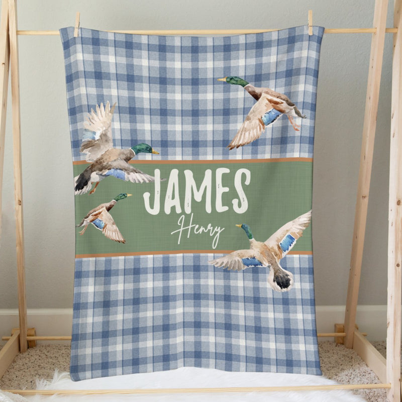 Duck Hunting Personalized Minky Blanket - Duck Hunting, gender_boy, Personalized_Yes