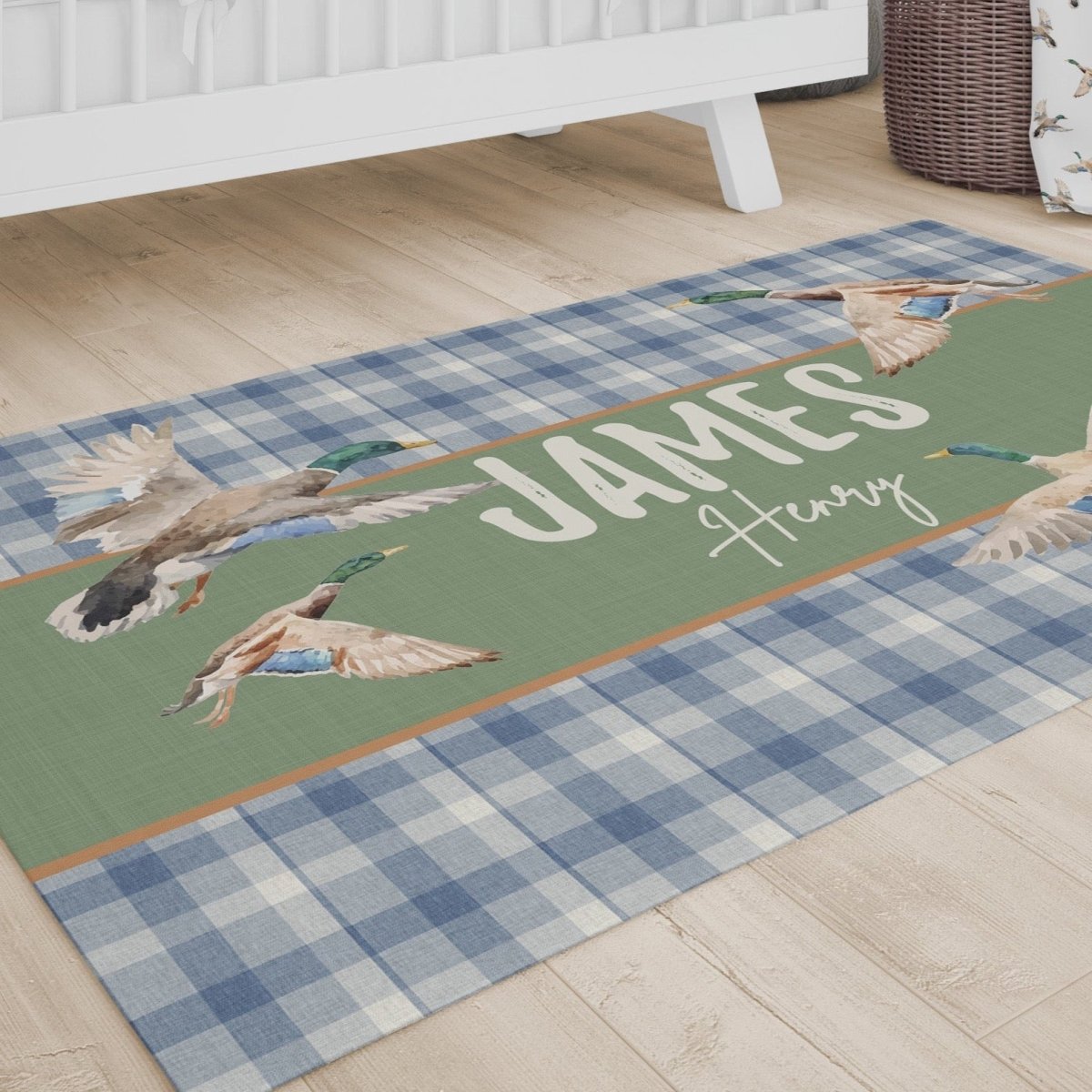 Duck Hunting Personalized Nursery Rug - Duck Hunting, gender_boy, text