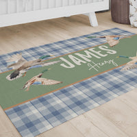 Duck Hunting Personalized Nursery Rug - Duck Hunting, gender_boy, text