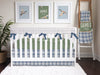 Duck Hunting Plaid Personalized Crib Bedding - Duck Hunting, gender_boy, text