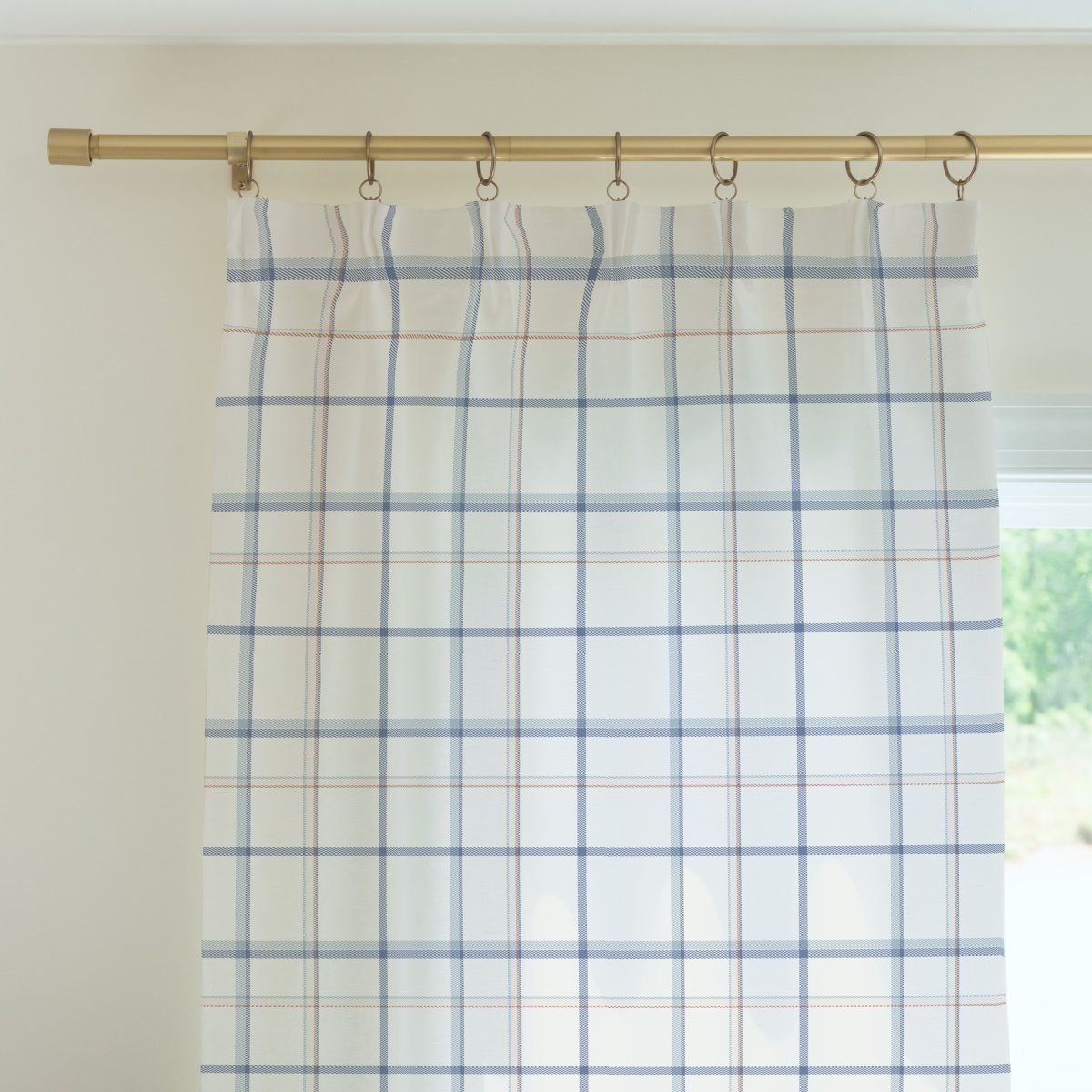 Duck Hunting White Plaid Curtain Panel - Duck Hunting, gender_boy, Theme_Woodland
