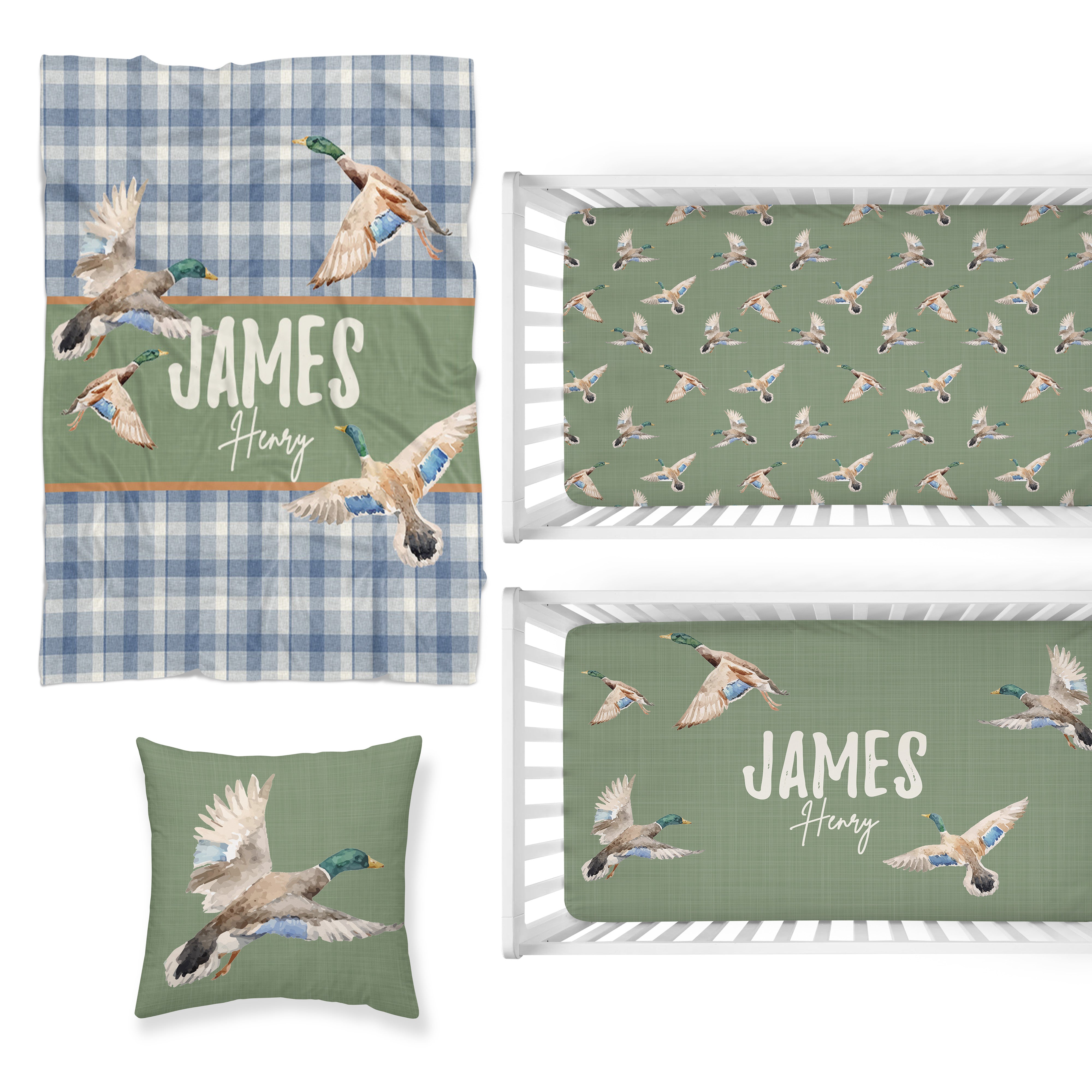 Duck Hunting Nursery Starter Crib Bedding Set