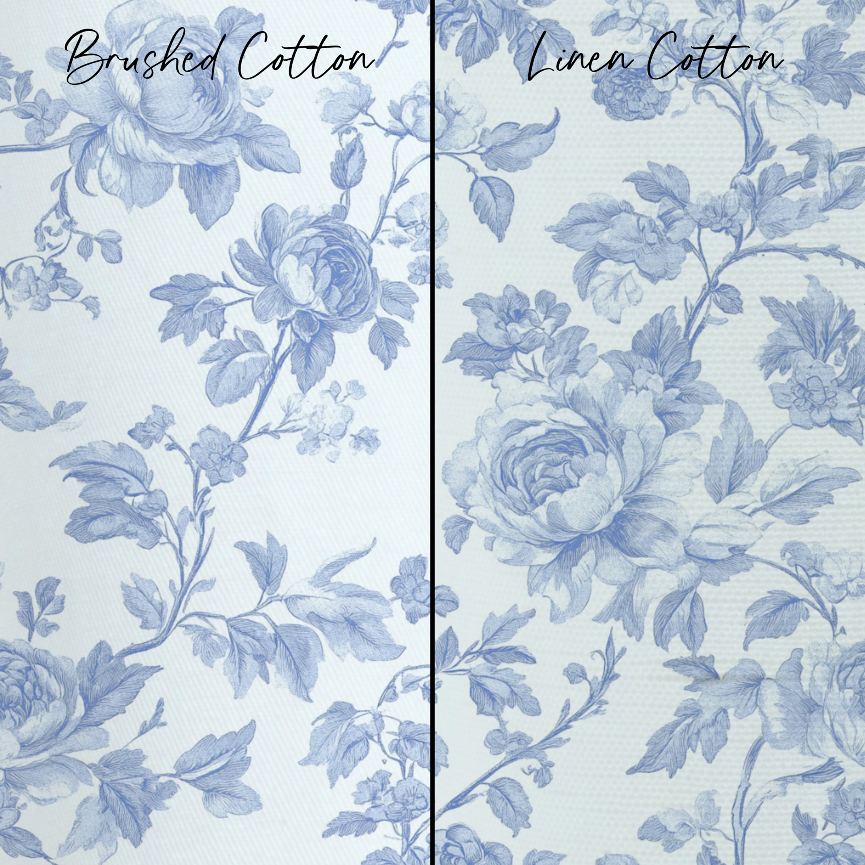 Fancy Bow Blue Toile Curtain Panel