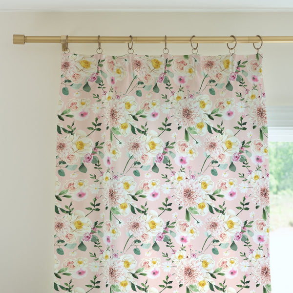 Farm Floral Curtain Panel - Farm Floral, gender_girl, Theme_Farm