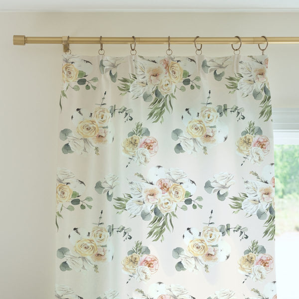 Farmhouse Floral Curtain Panel - Farmhouse Floral, gender_girl, Theme_Farm