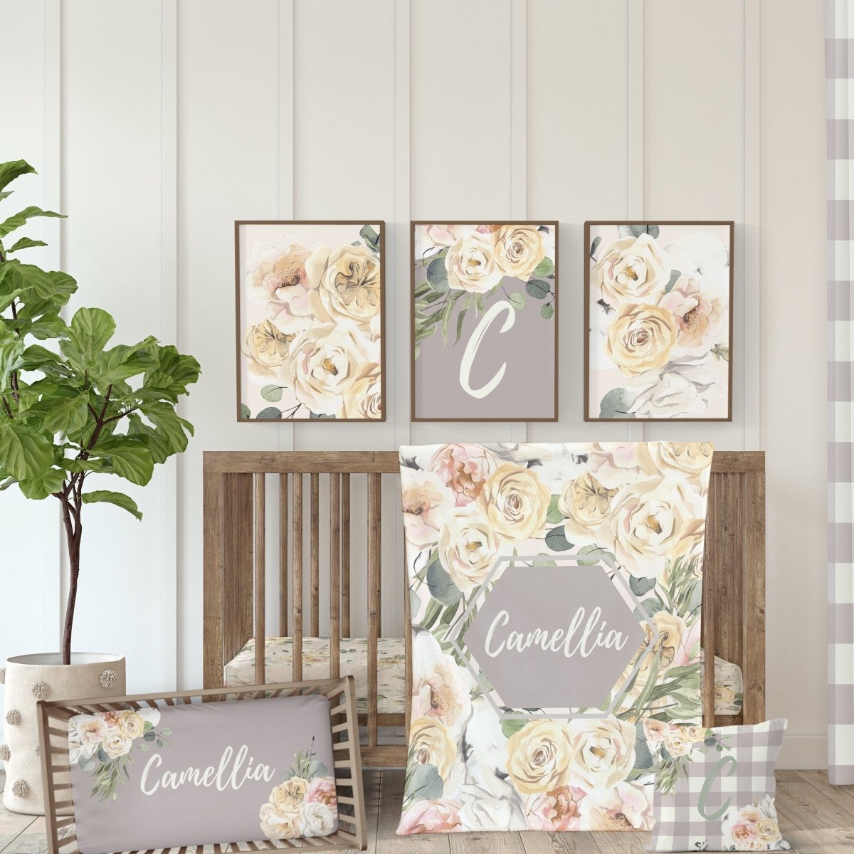 Farmhouse Floral Nursery Starter Set - Farmhouse Floral, gender_girl, text