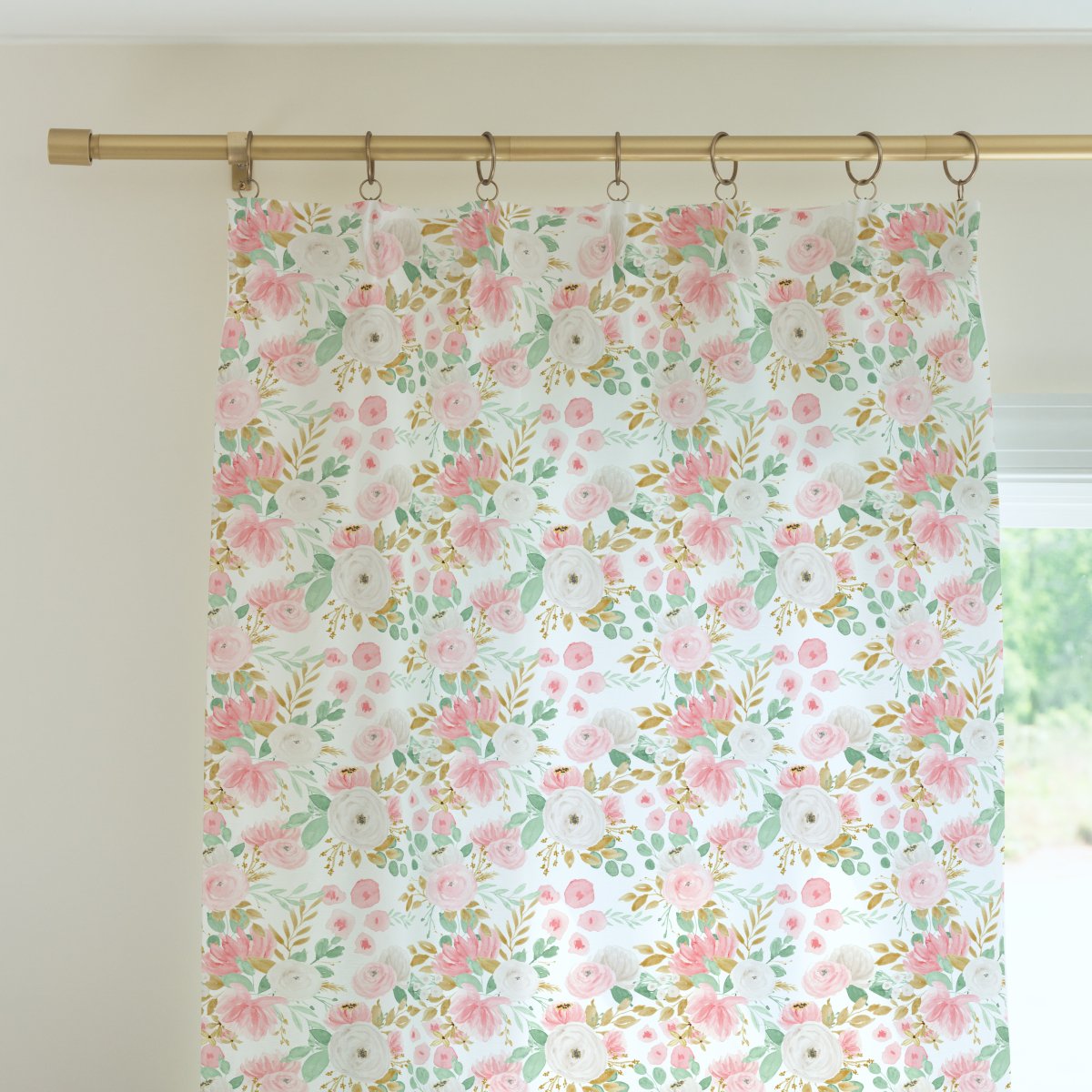 Floral Jungle Curtain Panel - Floral Jungle, gender_girl, Theme_Floral