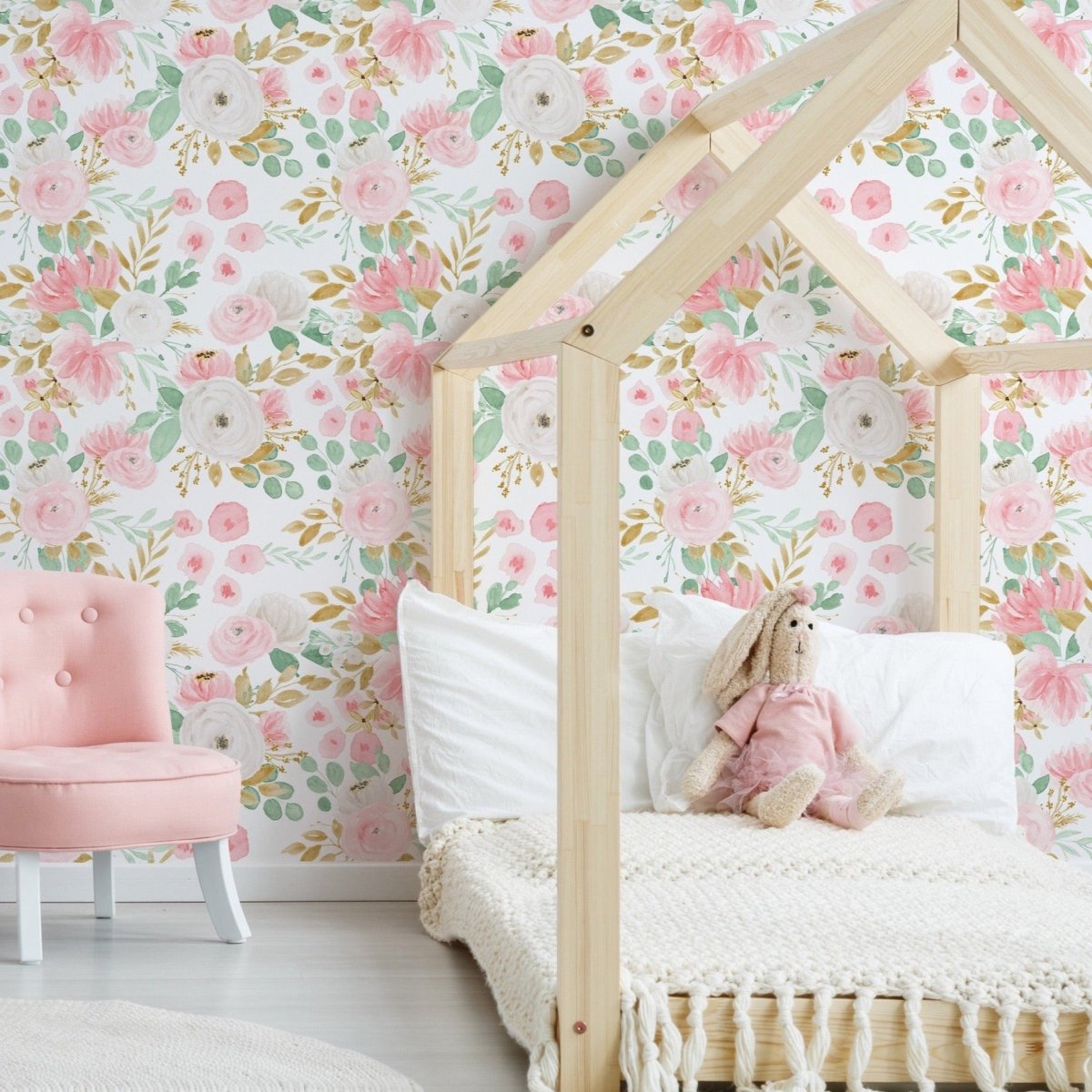 Floral Jungle Peel & Stick Wallpaper - Floral Jungle, gender_girl, Theme_Floral